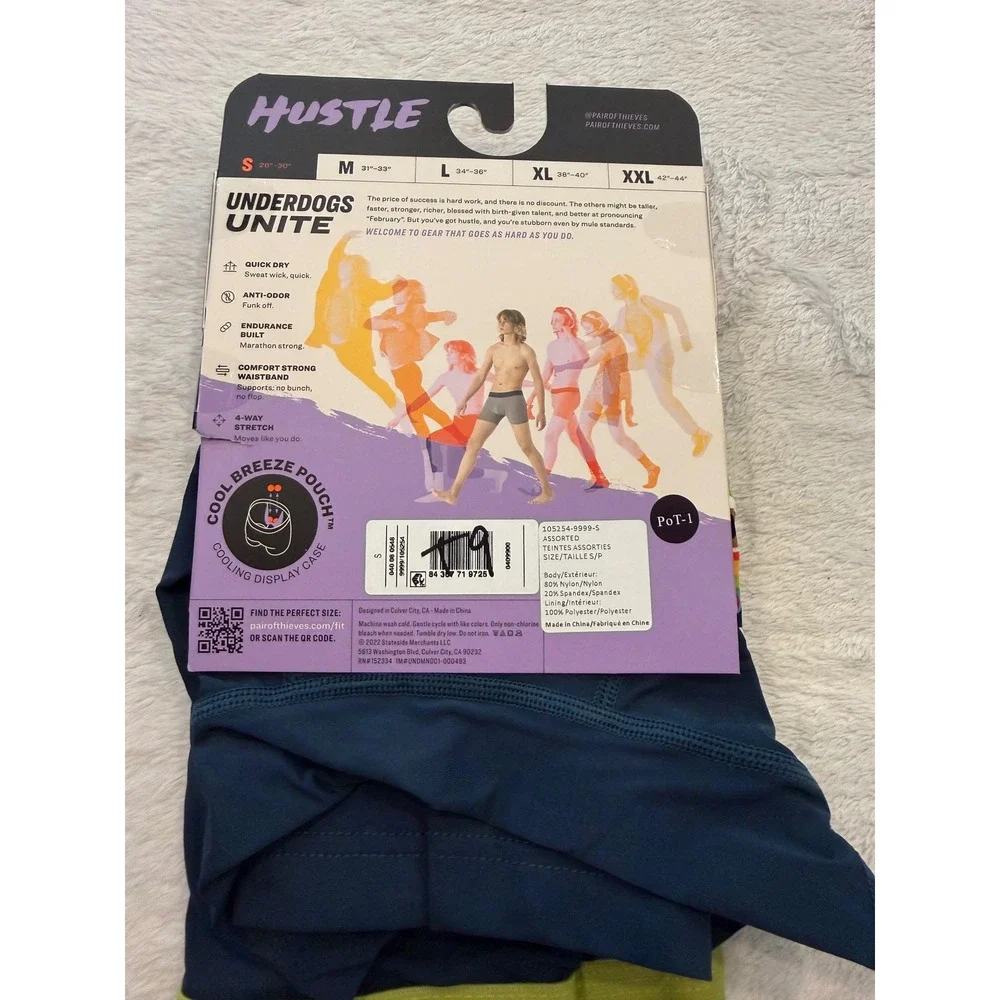 Pair of Thieves Hustle Boxer‎ Briefs 2 Pack Mens Small Blue Abstract Print New
